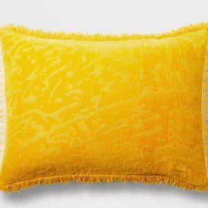 Opalhouse Yellow Alligator Chenille Fringe Sham
